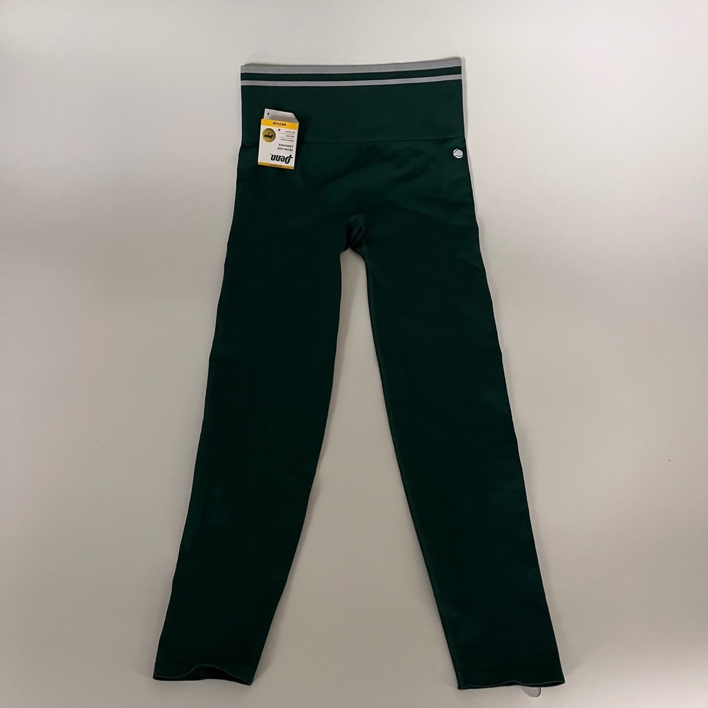 Penn Womens Seamless High Waist Moisture Wicking Leggings Green Medium 24 Inseam